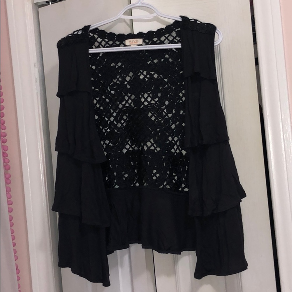 Crochet back jacket